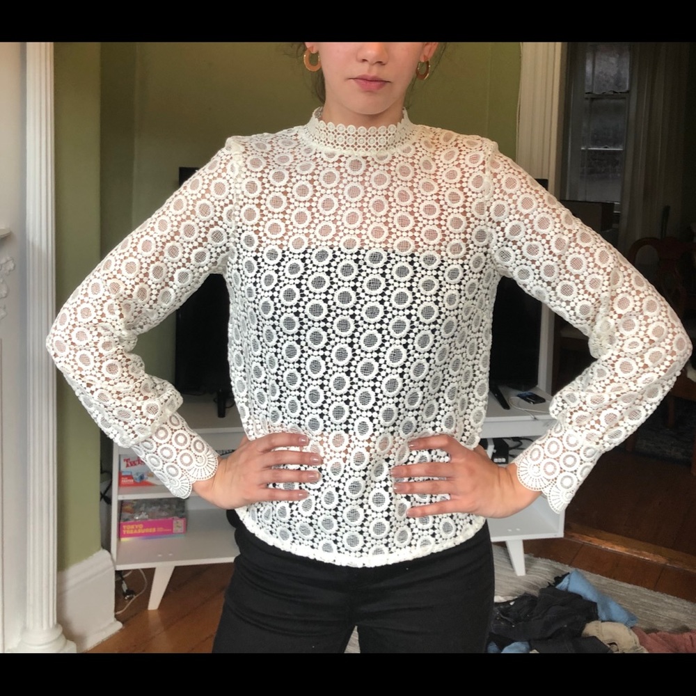 White lace blouse